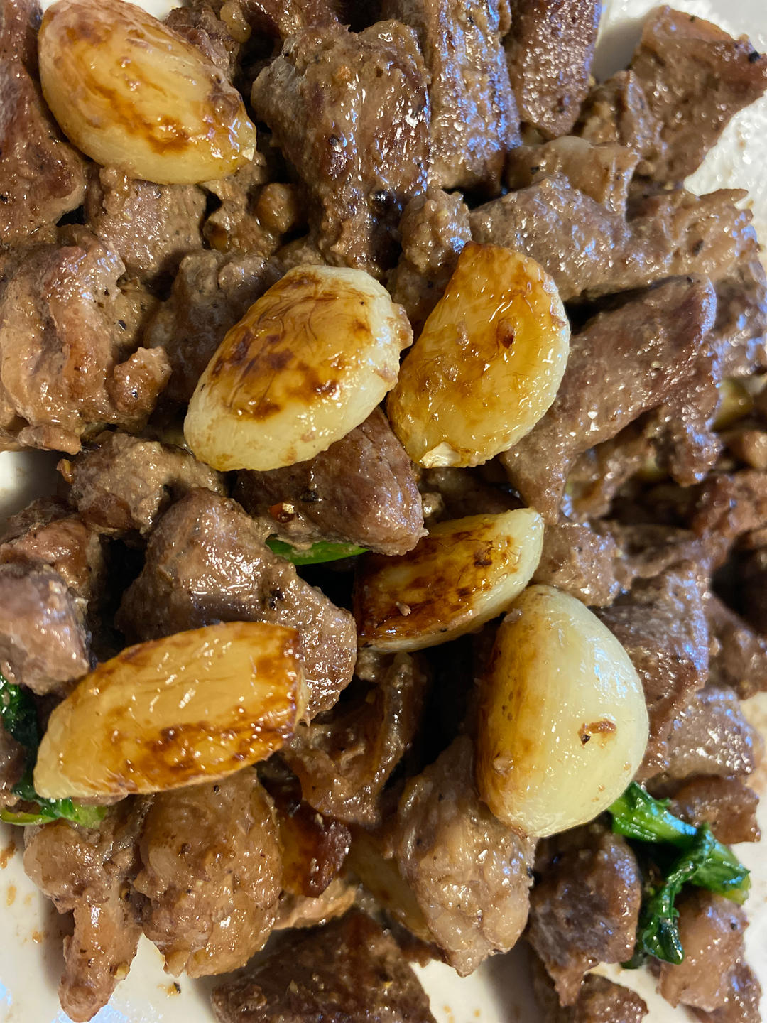 好吃到舔盘的蒜香黑椒牛肉粒