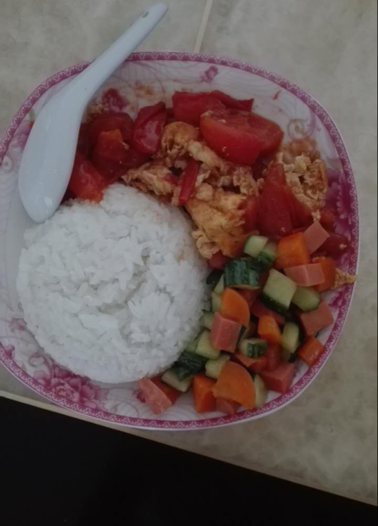 番茄鸡蛋盖浇饭