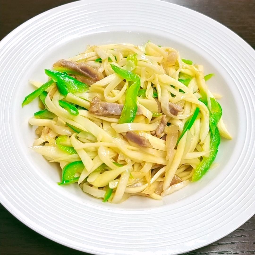 【水中人参】青椒茭白榨菜肉丝