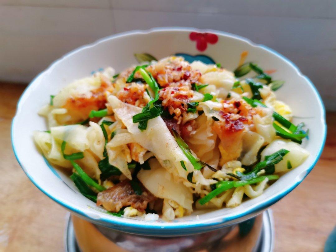 炒煎饼。（西北家常）