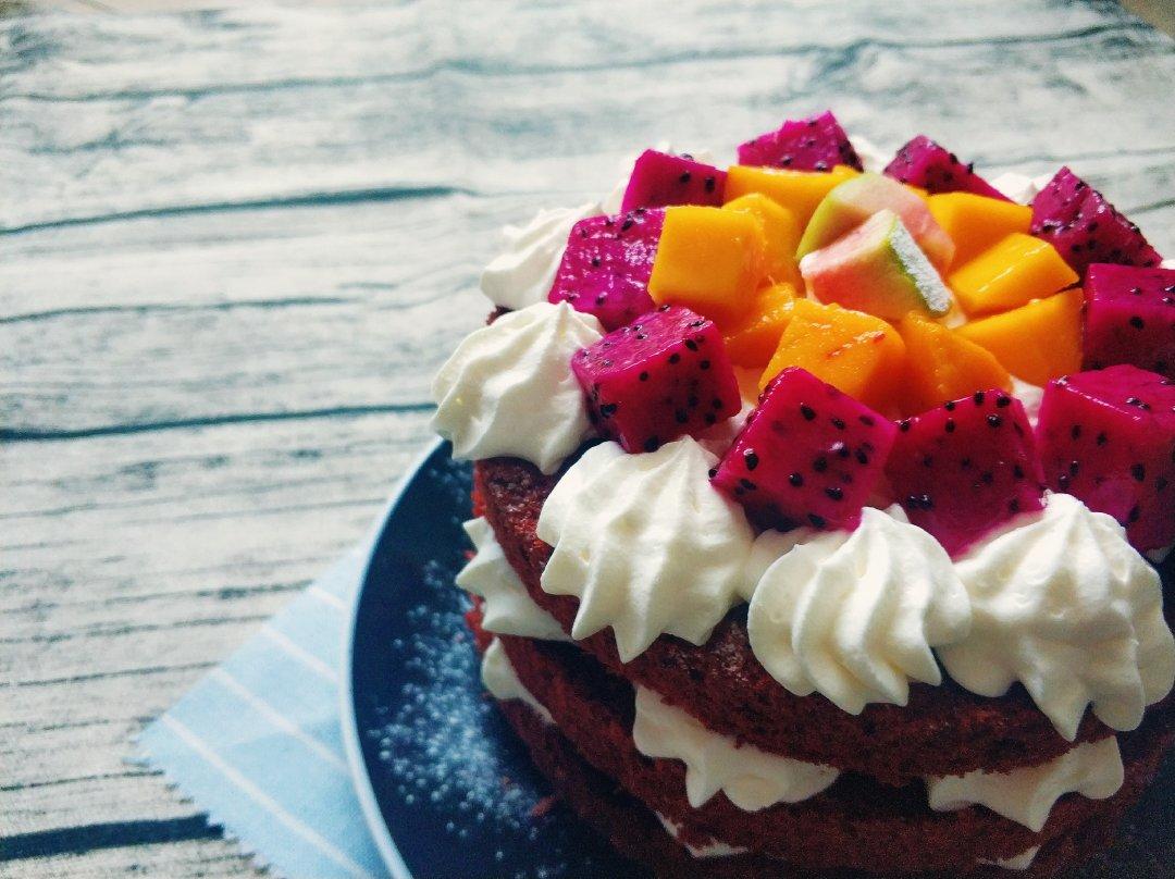 视频菜谱:红丝绒裸蛋糕6寸