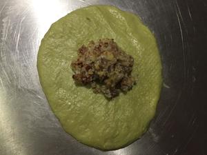 抹茶小叶子面包~天然酵种的做法 步骤4