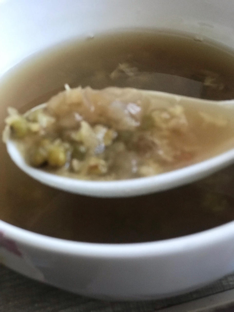 皂角米绿豆甜汤