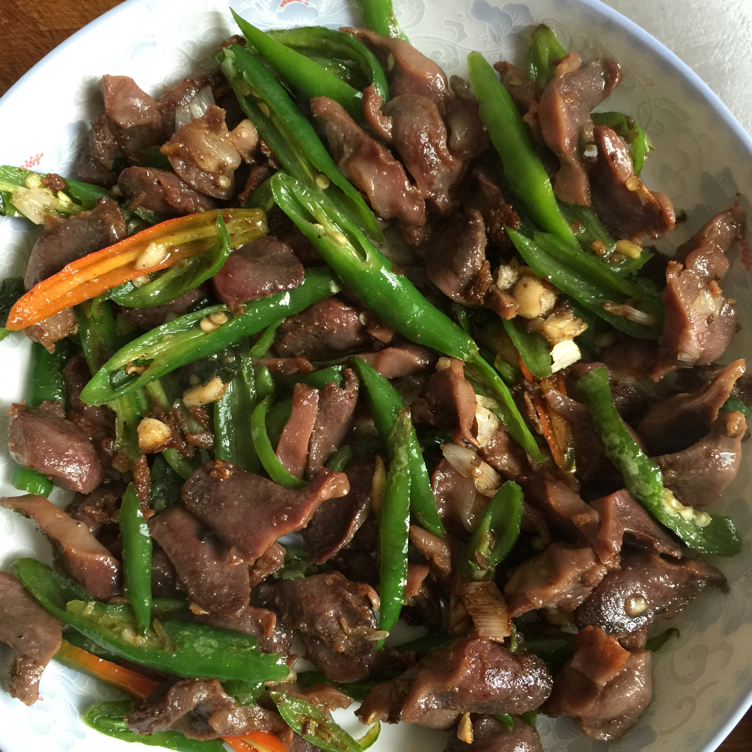 若晴妈咪做的爆炒鸡胗