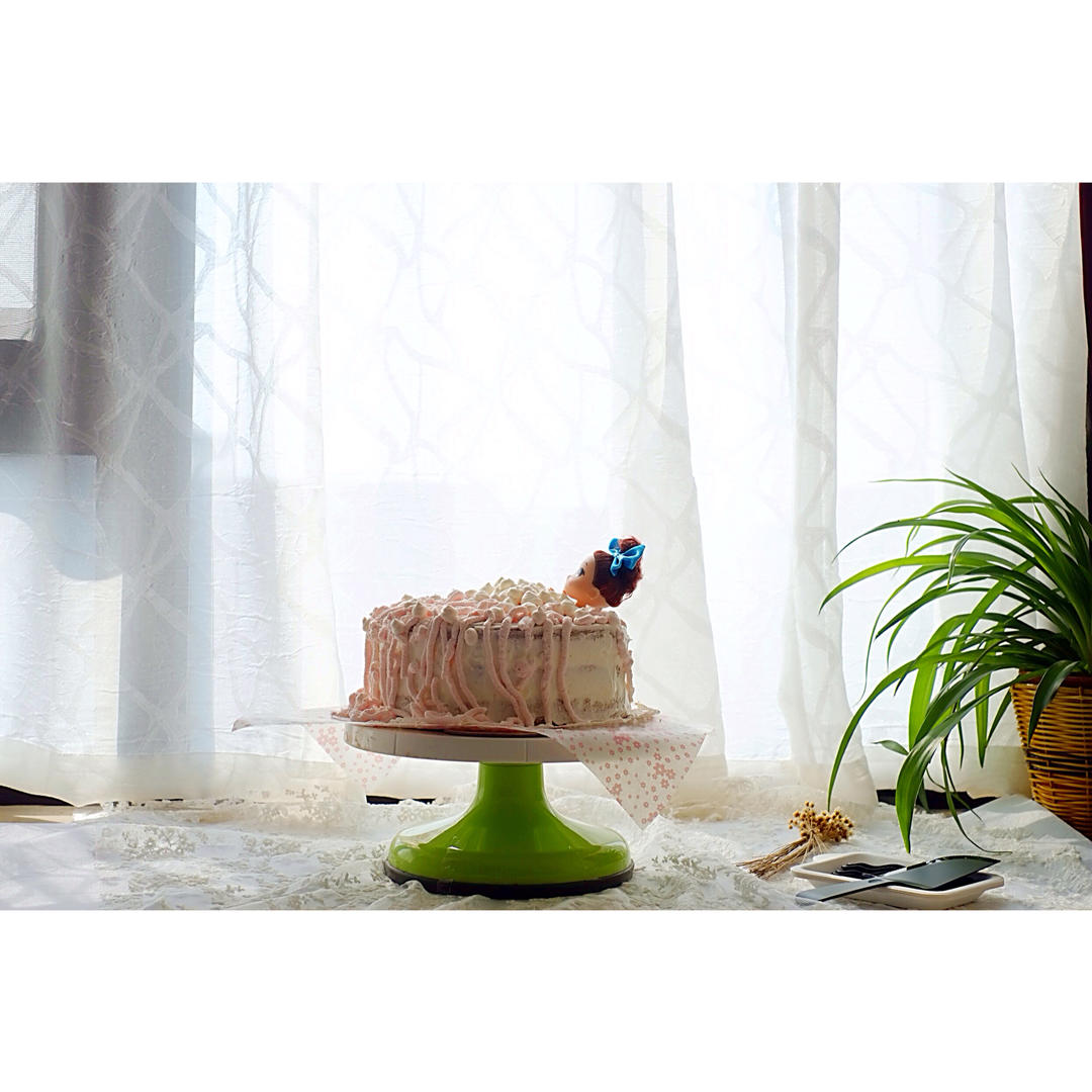 详细步骤制作泡泡浴娃娃蛋糕