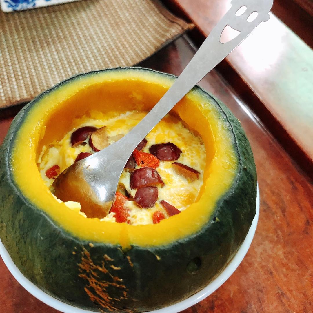 宝宝可以吃的辅食_南瓜蒸蛋