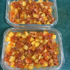 番茄土豆培根焗饭（两人份）的做法 步骤9
