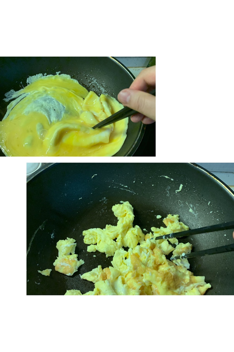 黄瓜炒鸡蛋（内附菱形切法）的做法 步骤6