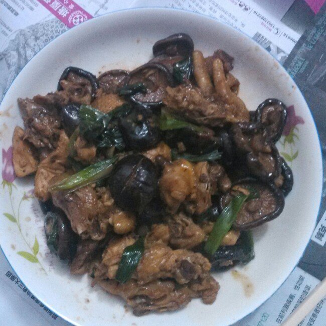 冬菇炒滑鸡