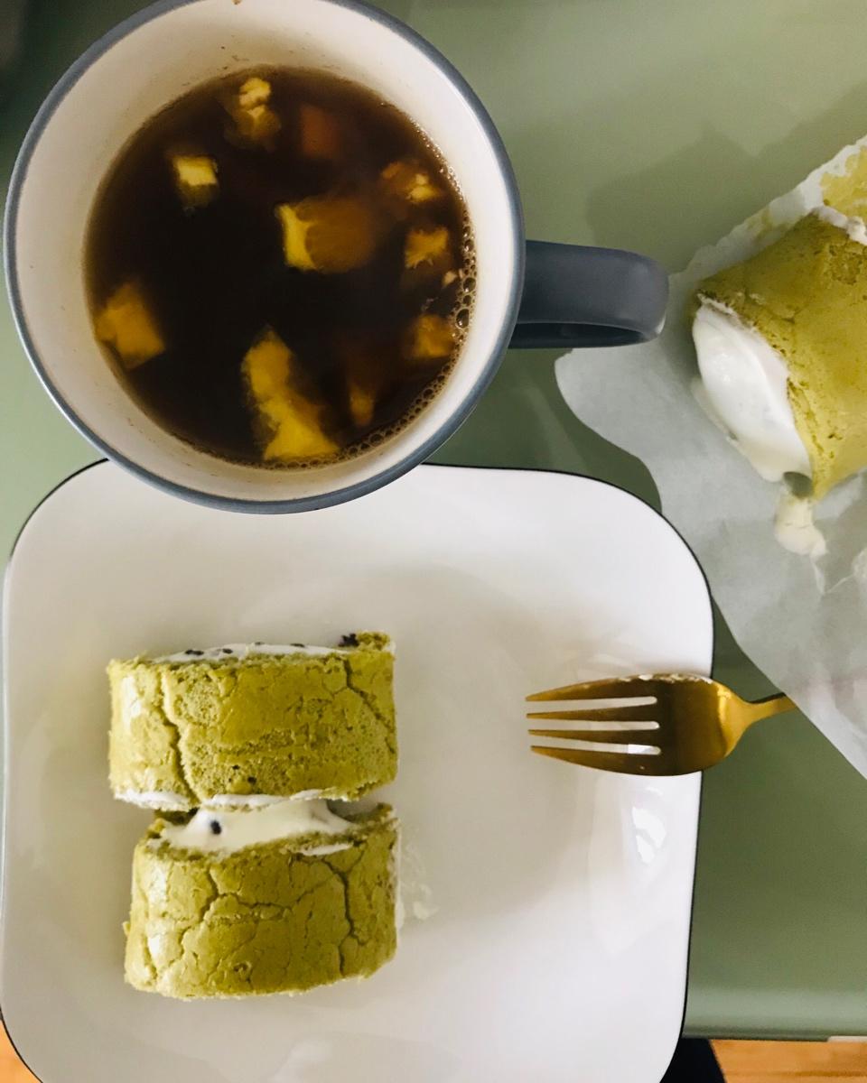 抹茶红豆蛋糕卷