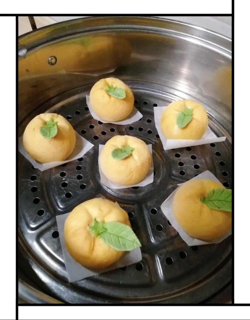 可剥皮的橘子🍊卡通果蔬仿真橘子造型馒头