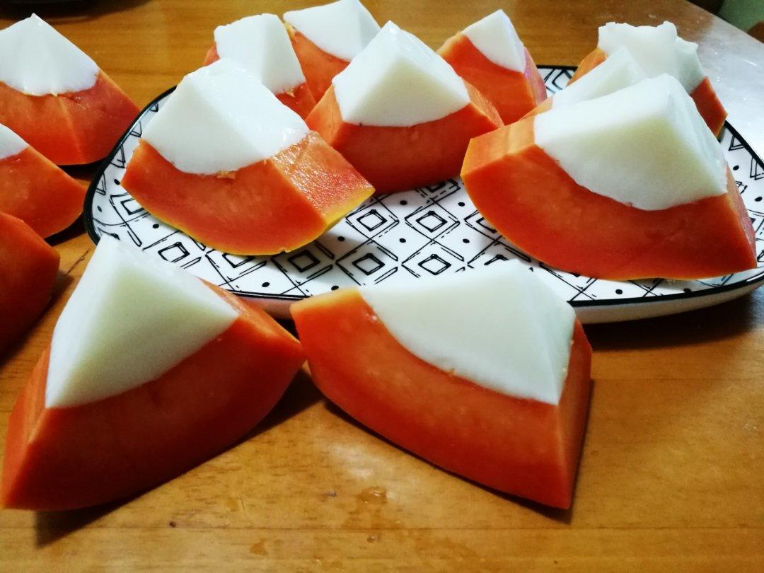 木瓜牛奶冻(微波最快手)