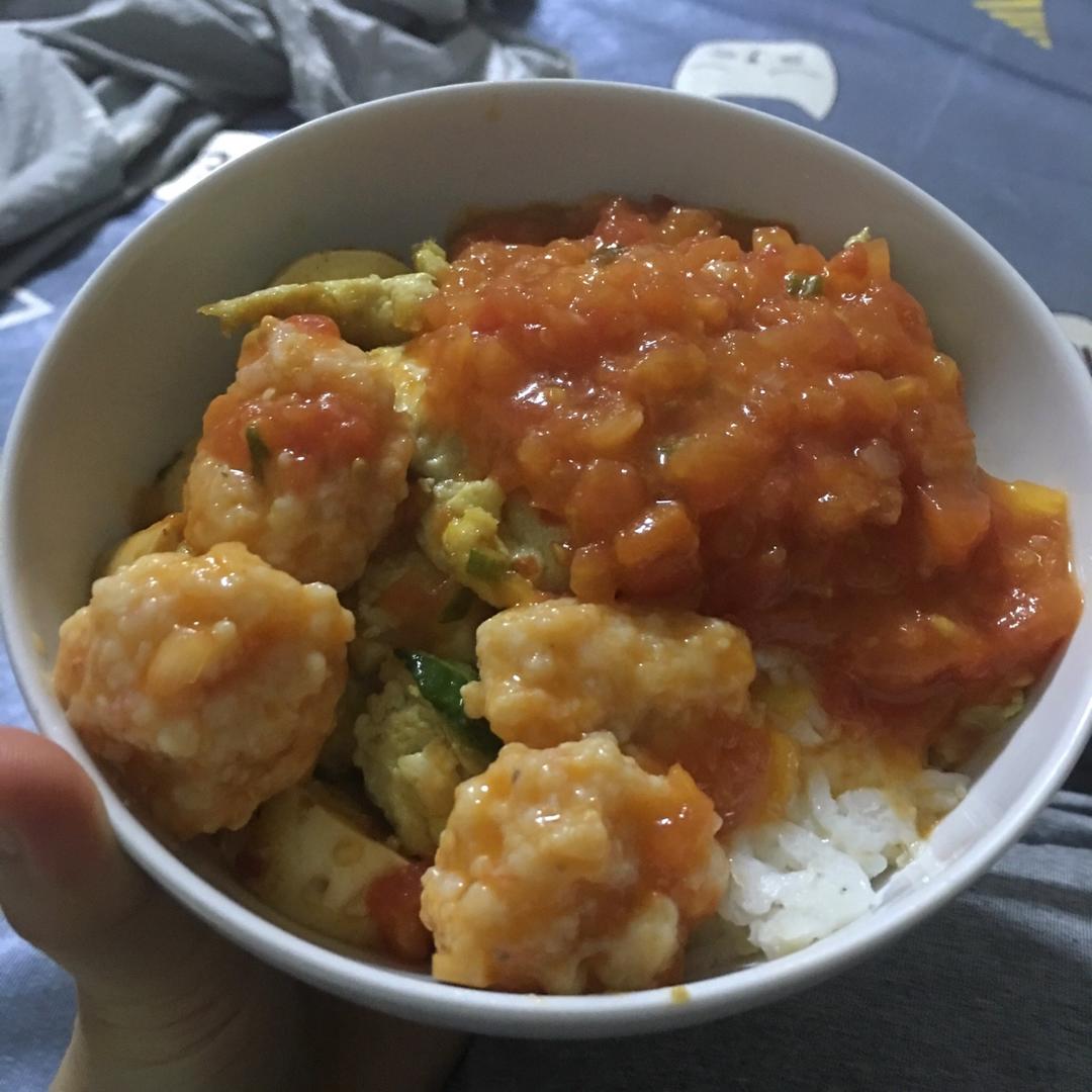 番茄虾滑