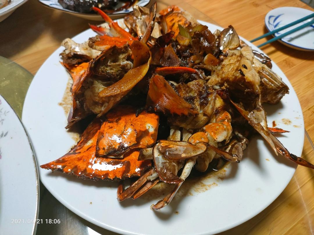 爆炒梭子蟹