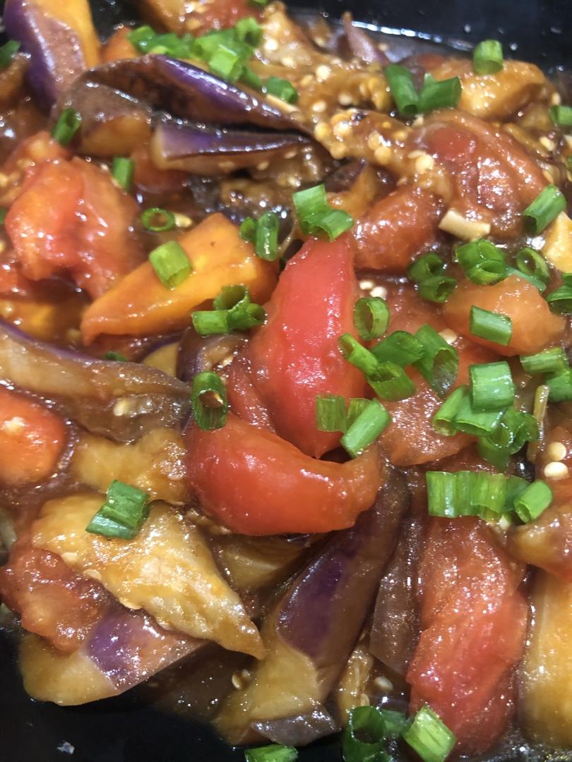 堂妈小厨——番茄烧茄子🍆