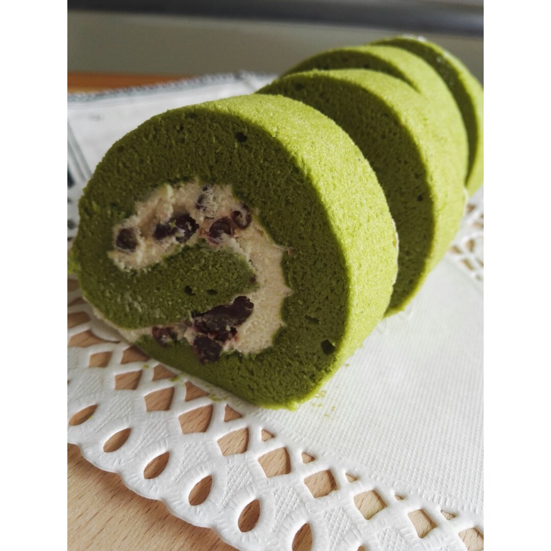 抹茶蜜豆卷