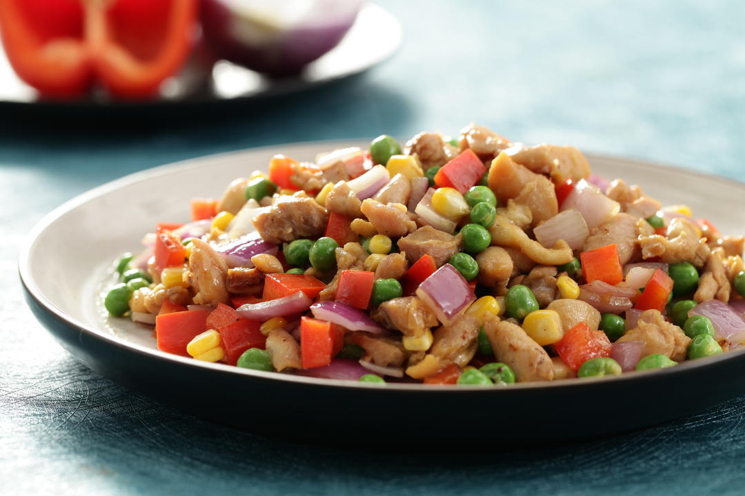 五彩鸡丁的做法