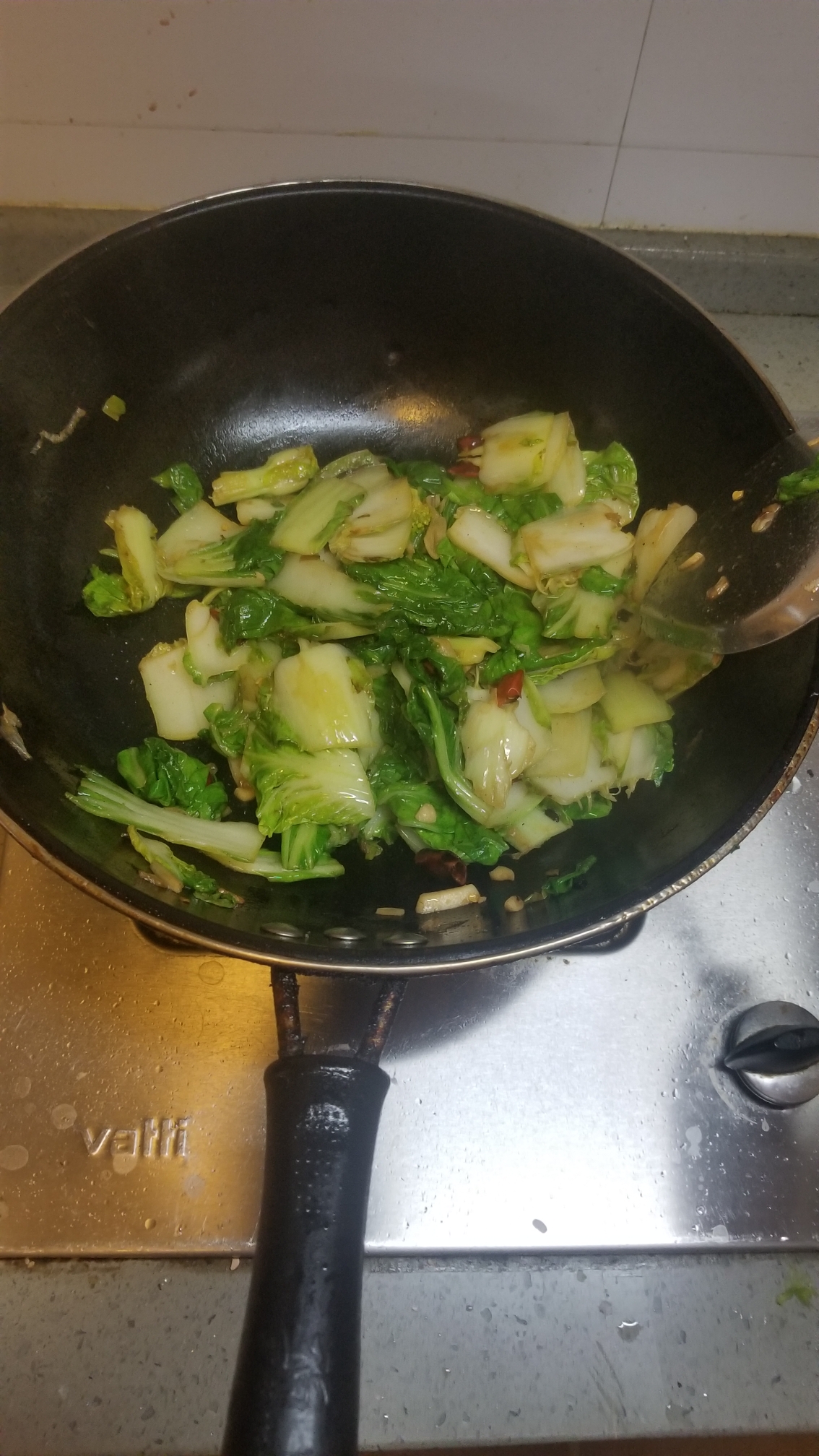 家常炝炒小白菜(简单健康好吃)的做法 步骤7