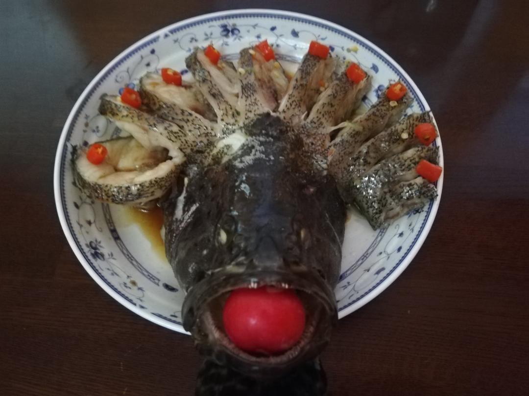 孔雀开屏清蒸鱼