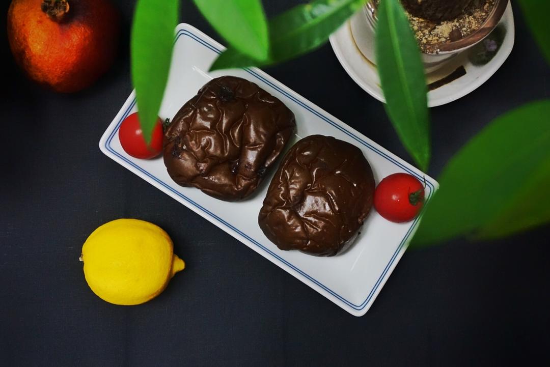 黑巧克力豆豆包--巧克力控不要错过