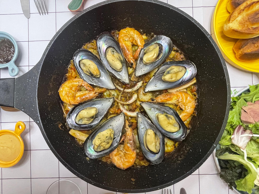 【曼食慢语】Seafood Paella 西班牙海鲜饭