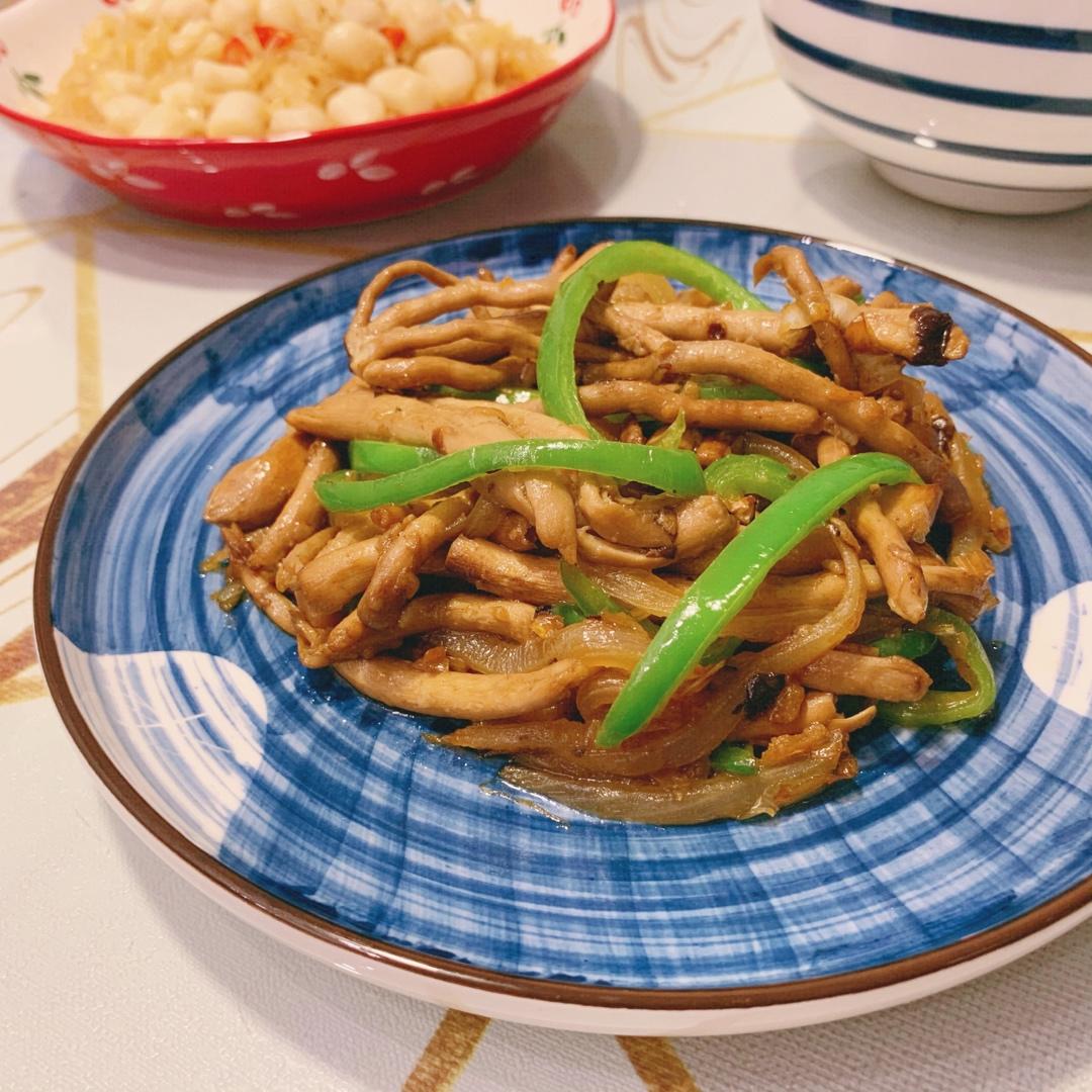 家庭版小炒茶树菇