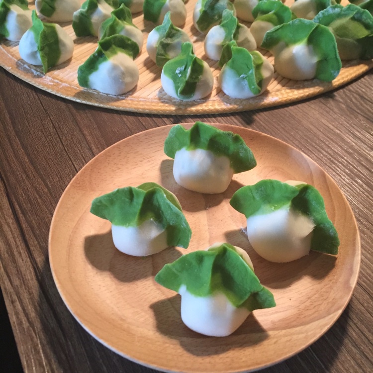 翡翠白玉白菜水饺详细版(附翡翠白玉白菜饺包法,翡翠白玉饺子皮两种制