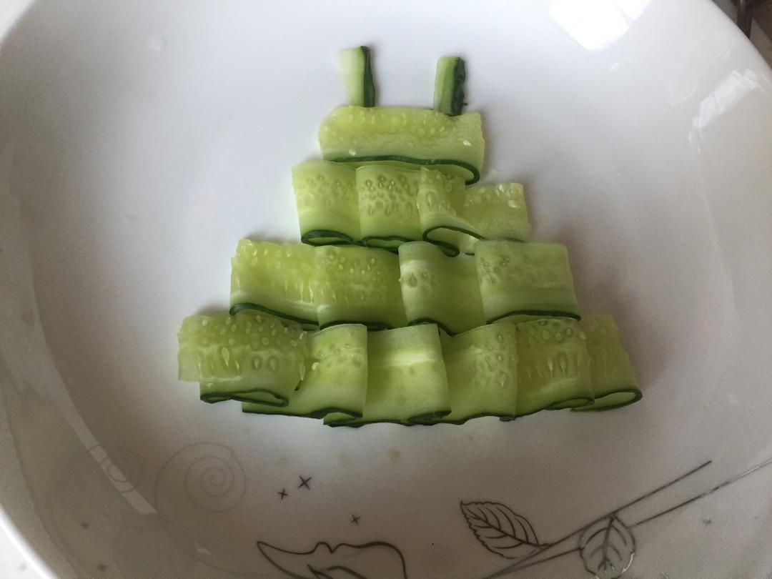 👗创意黄瓜盘饰摆盘拼盘（有小裙子）