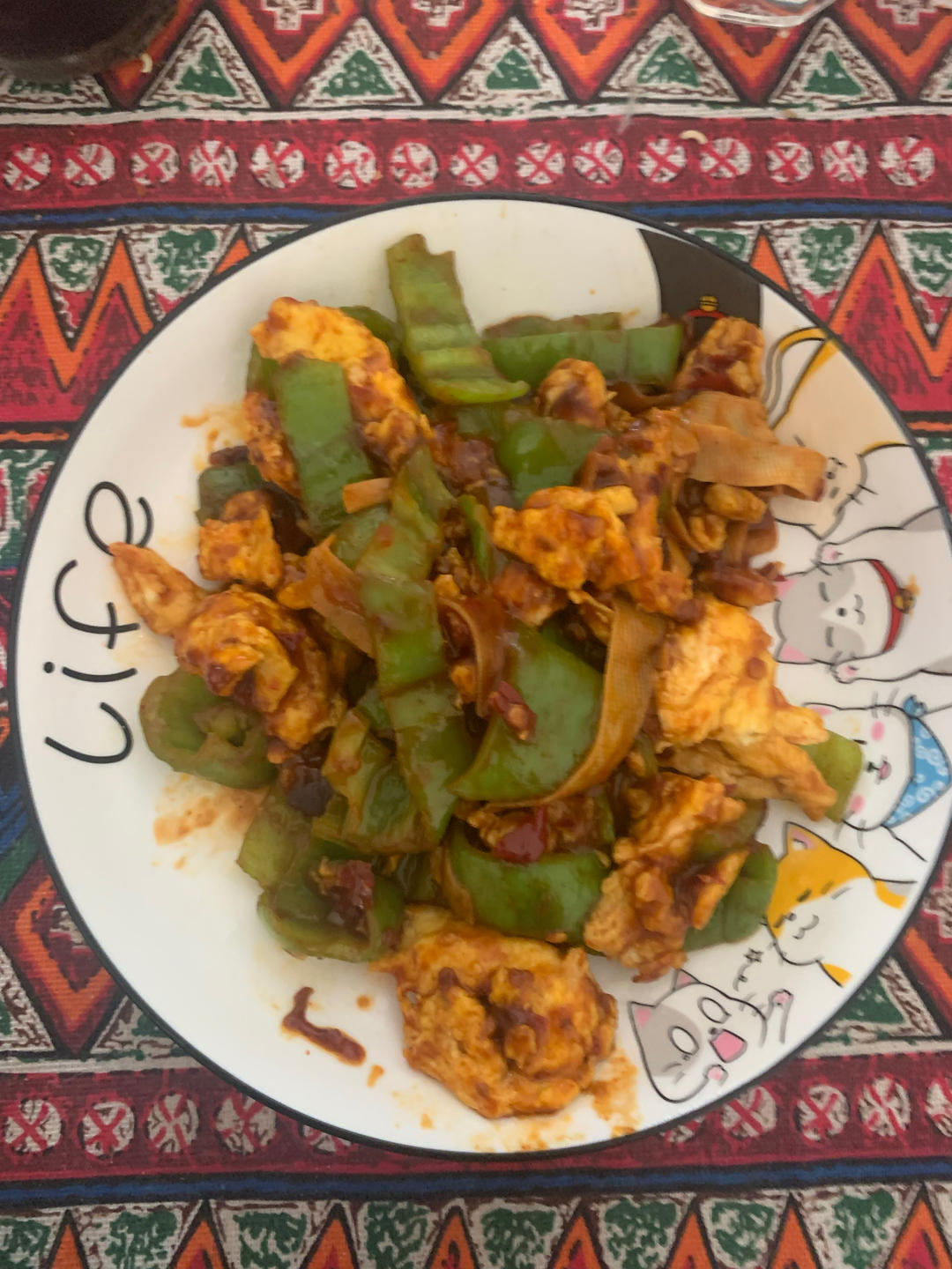 超级下饭的虎皮青椒炒鸡蛋！三碗饭都不够