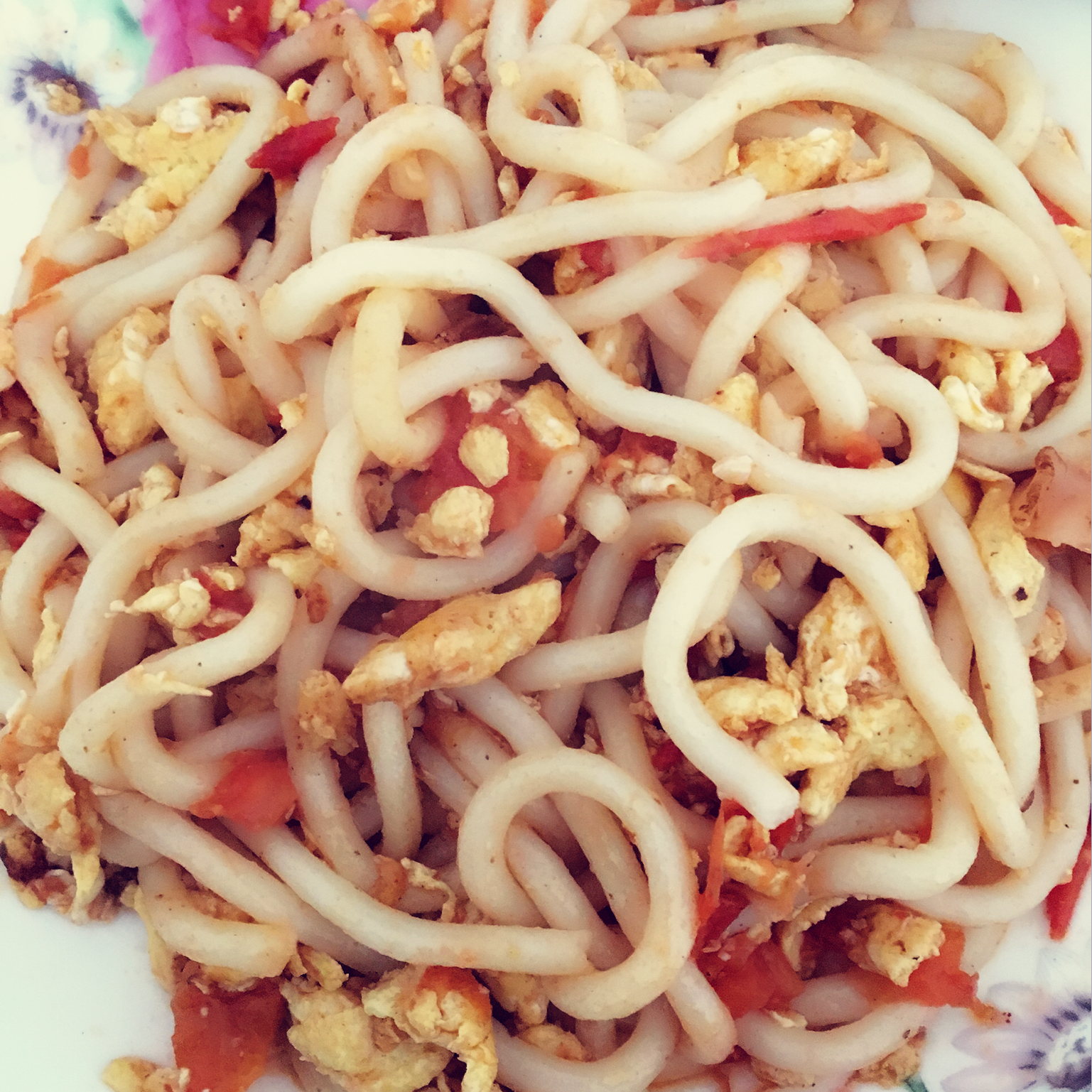番茄鸡蛋乌冬面