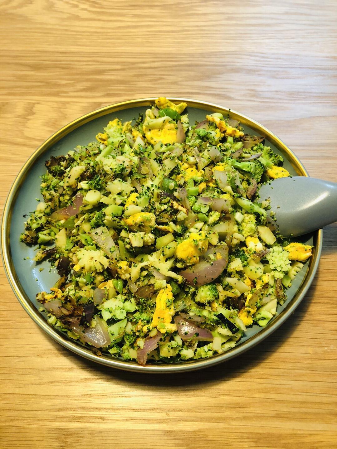 西兰花无米炒饭