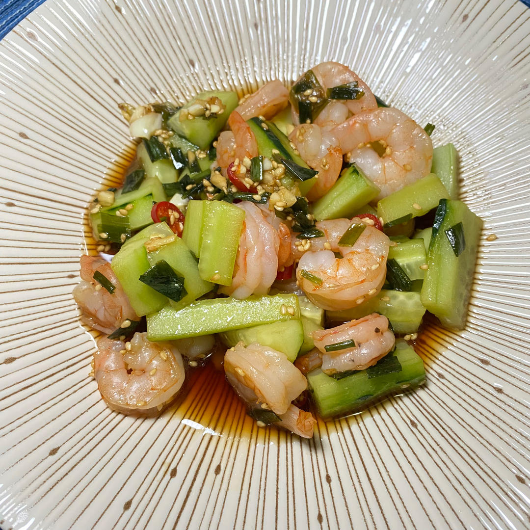 减脂一定要吃的凉拌虾仁黄瓜🦐