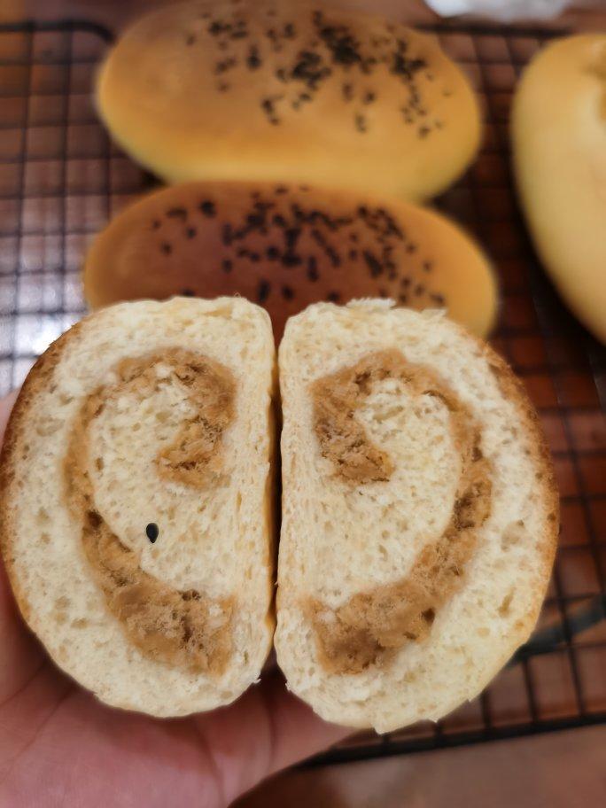 香葱火腿肉松面包