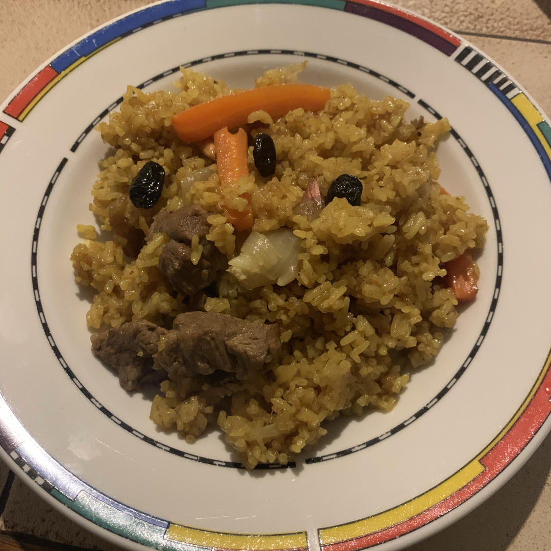 阿拉伯风味羊肉饭🇸🇦「羊肉与米饭的极致双重奏！」金黄诱人，油香四溢，是心动的感觉