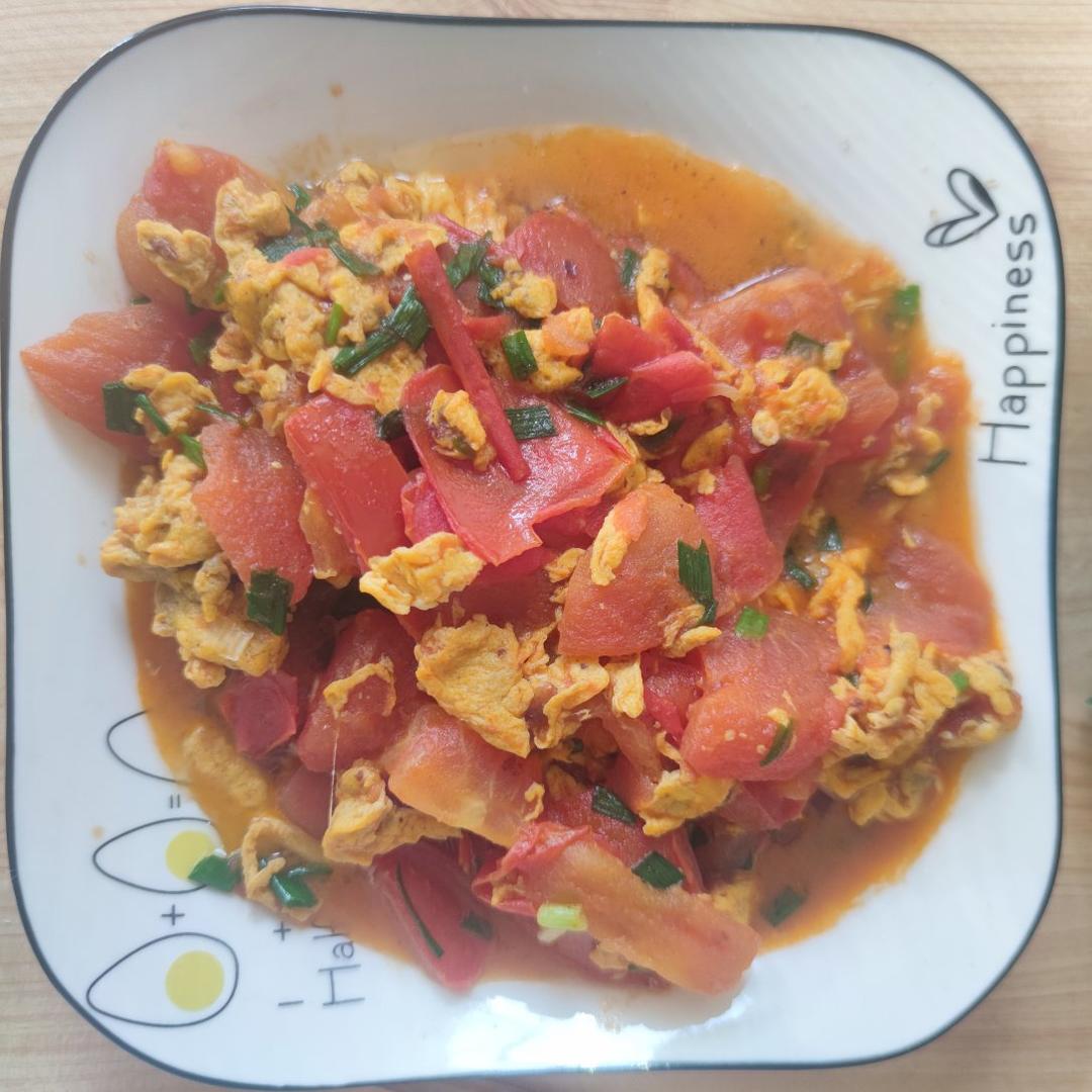 番茄炒鸡蛋（超浓的番茄味）