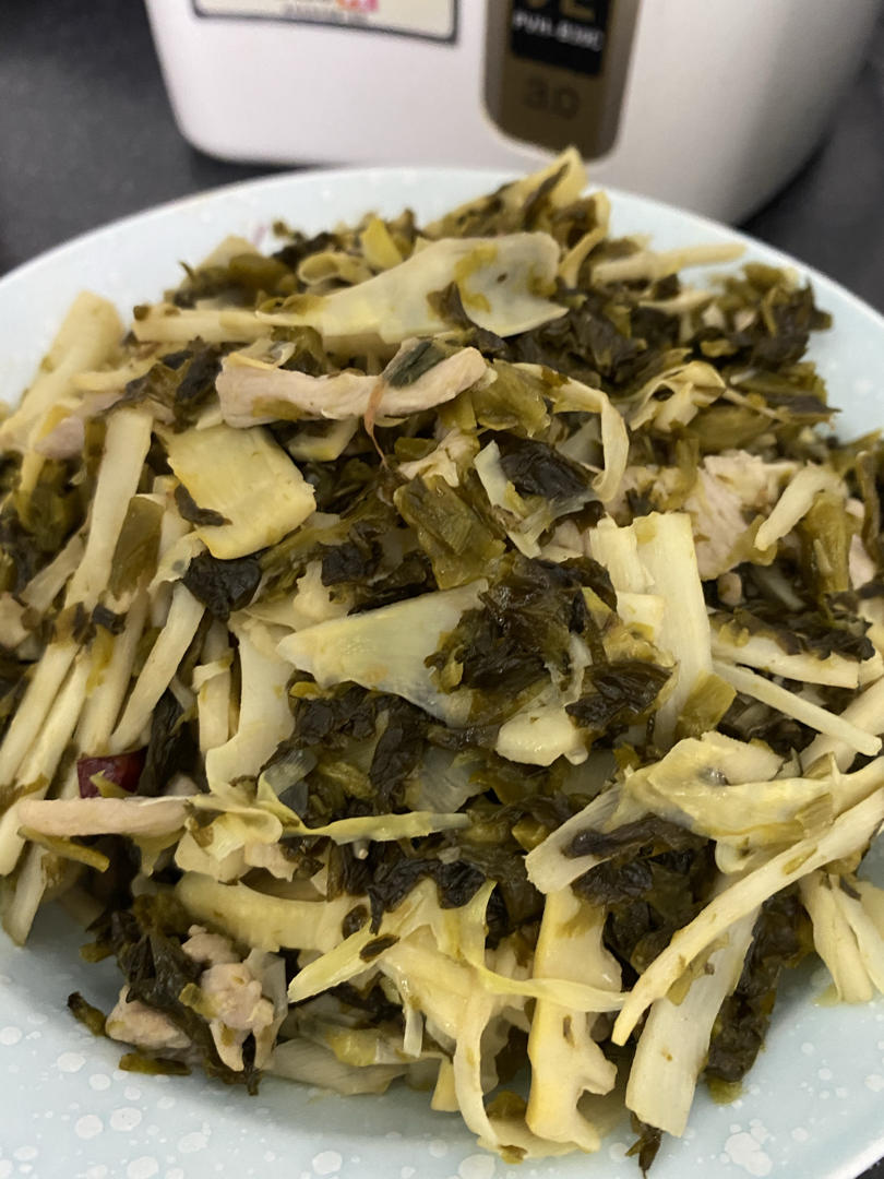 雪菜冬笋炒肉丝