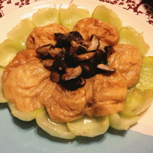小油菜面筋煲