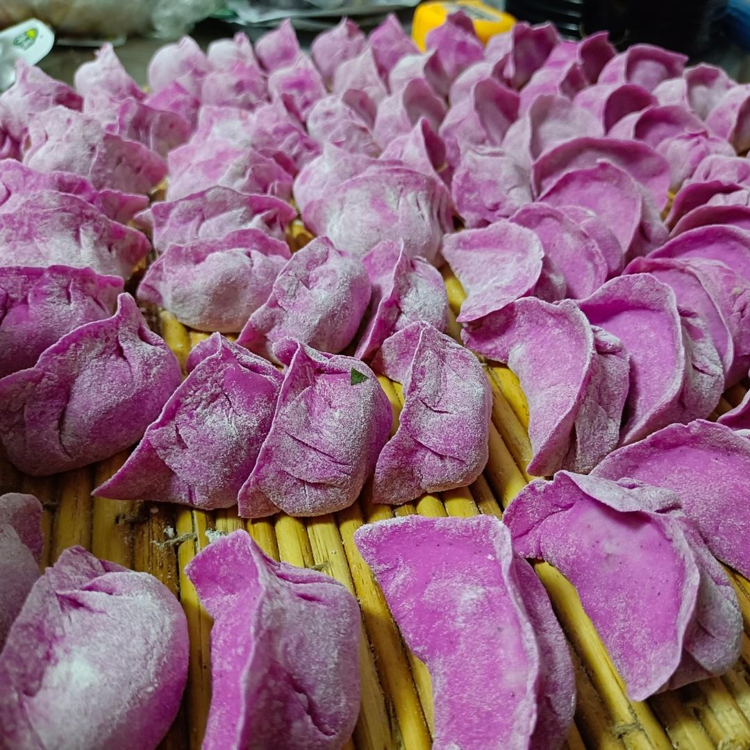 春节红红火火饺子～火龙果水饺（独家）