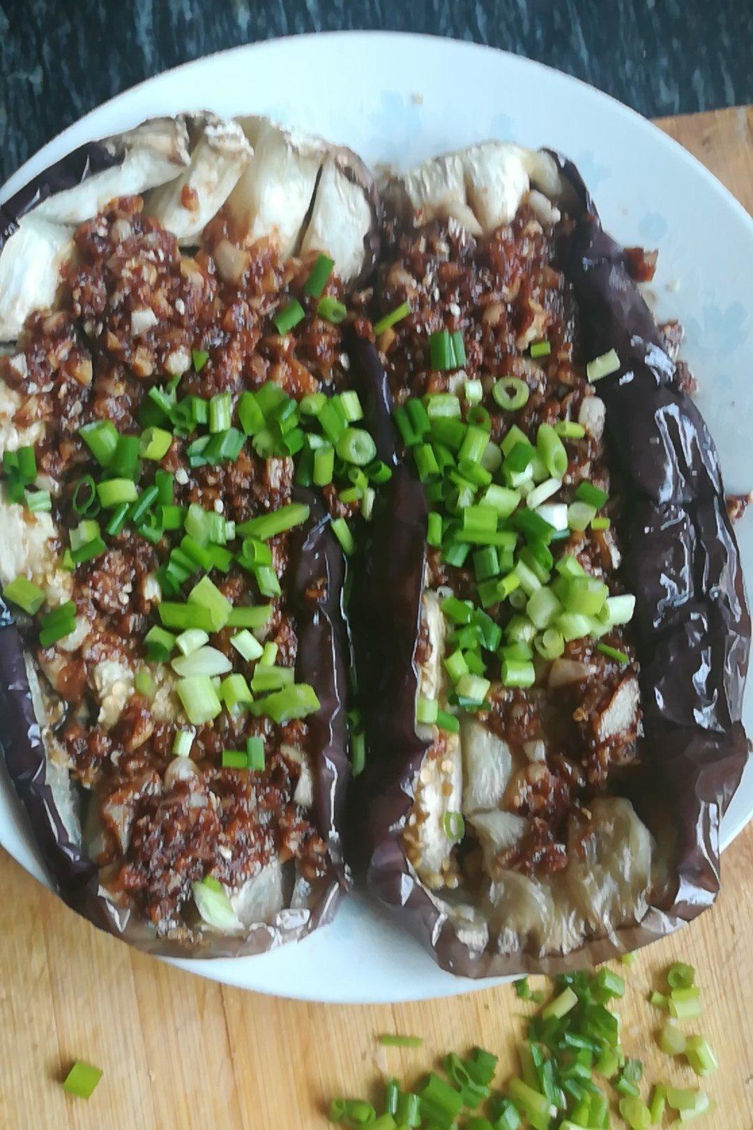 【微波炉烤茄子】