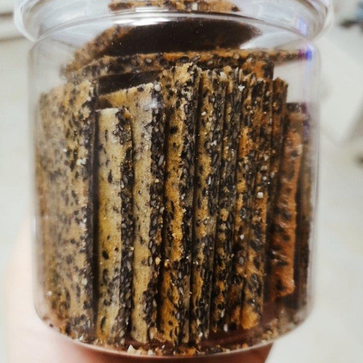 芝麻薄脆饼干，一步操作，超级简单
