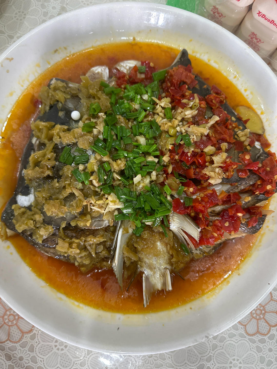 家庭版剁椒蒸鱼头，味道胜比大酒店👍