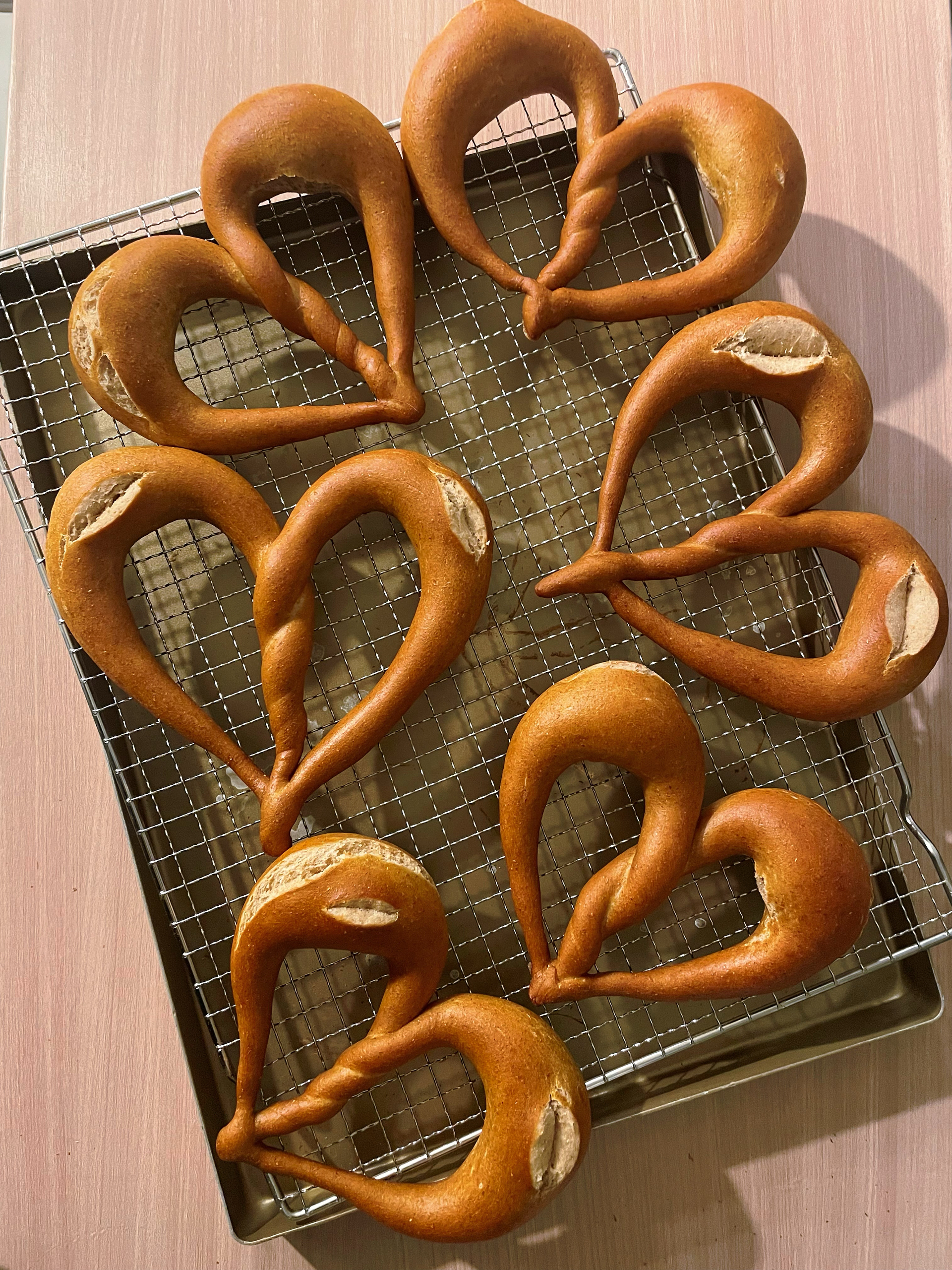 爱心德式碱水结❤️做个面包都是爱你的形状