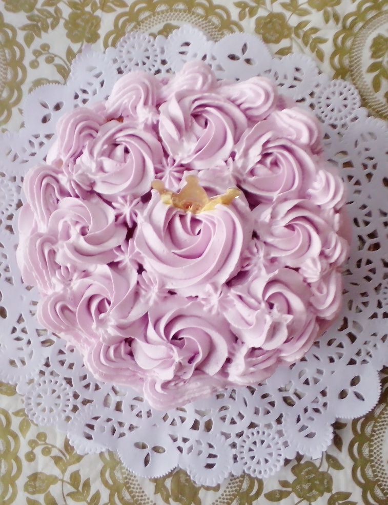 紫色玫瑰渐变裱花蛋糕