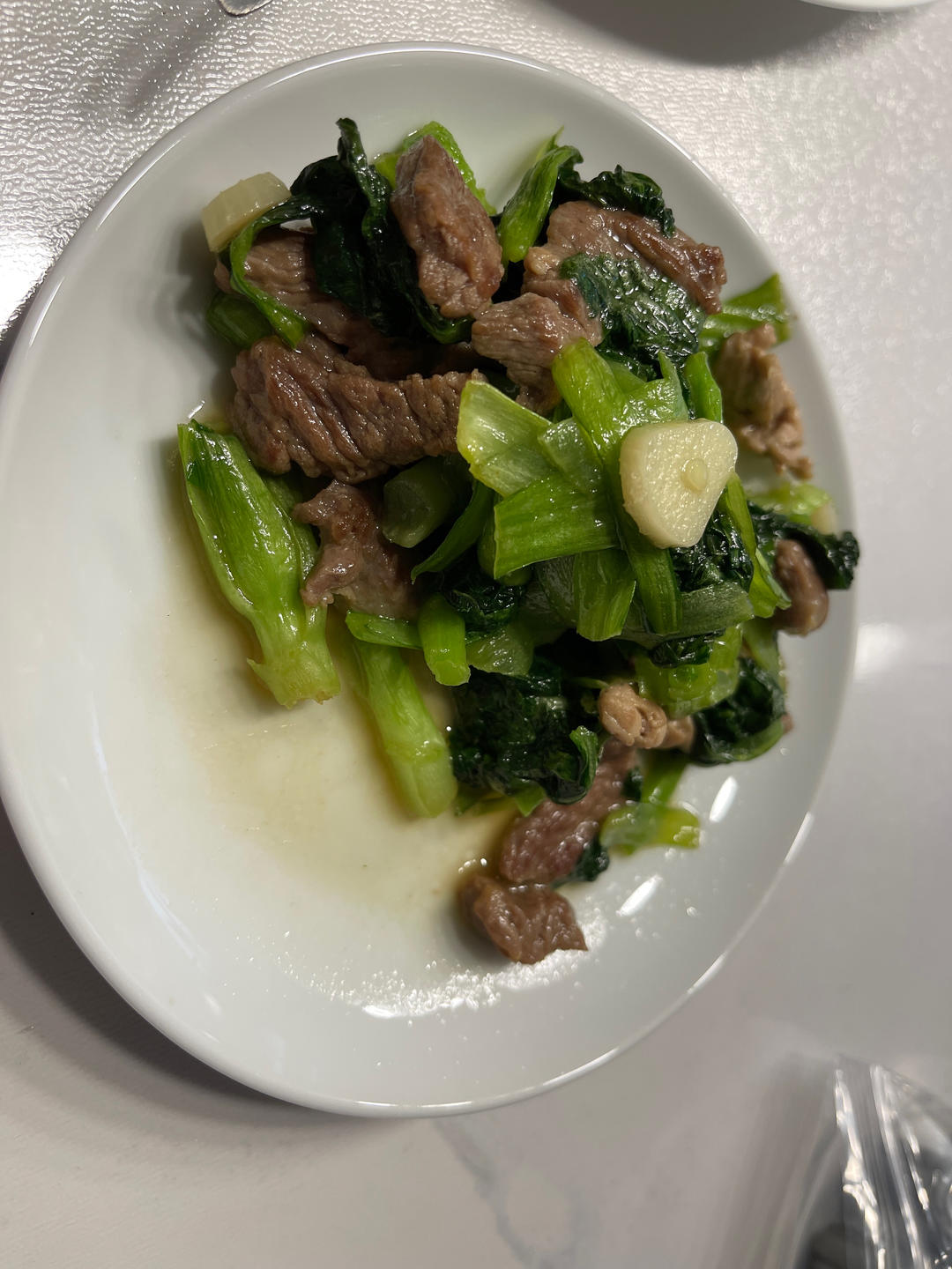 家常油菜炒肉