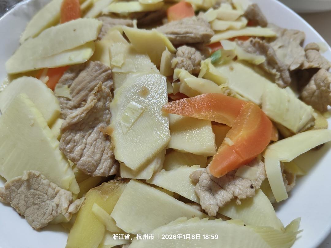 冬笋炒肉片