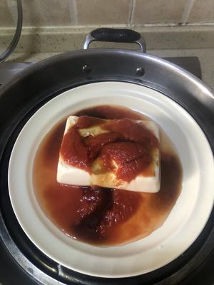 番茄🍅酱蒸豆腐的做法 步骤4