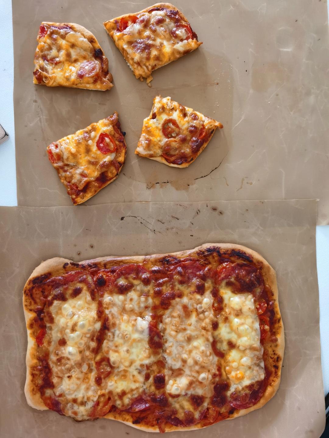 被惊艳到❗️一口爱上❗️超薄玛格丽特披萨🍕