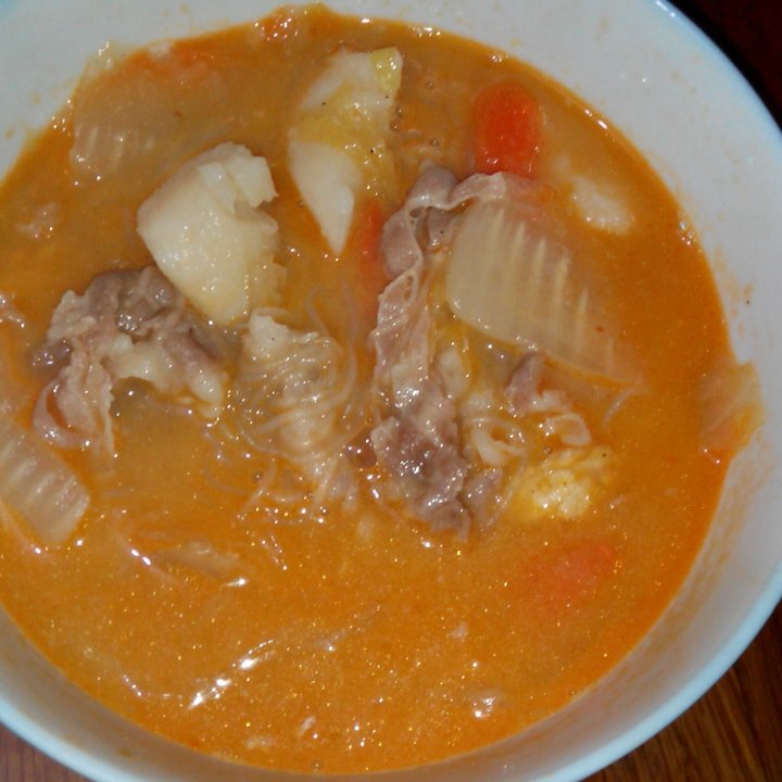 白菜粉丝羊肉汤