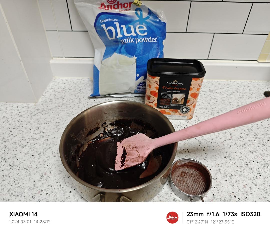 用可可粉做生巧
