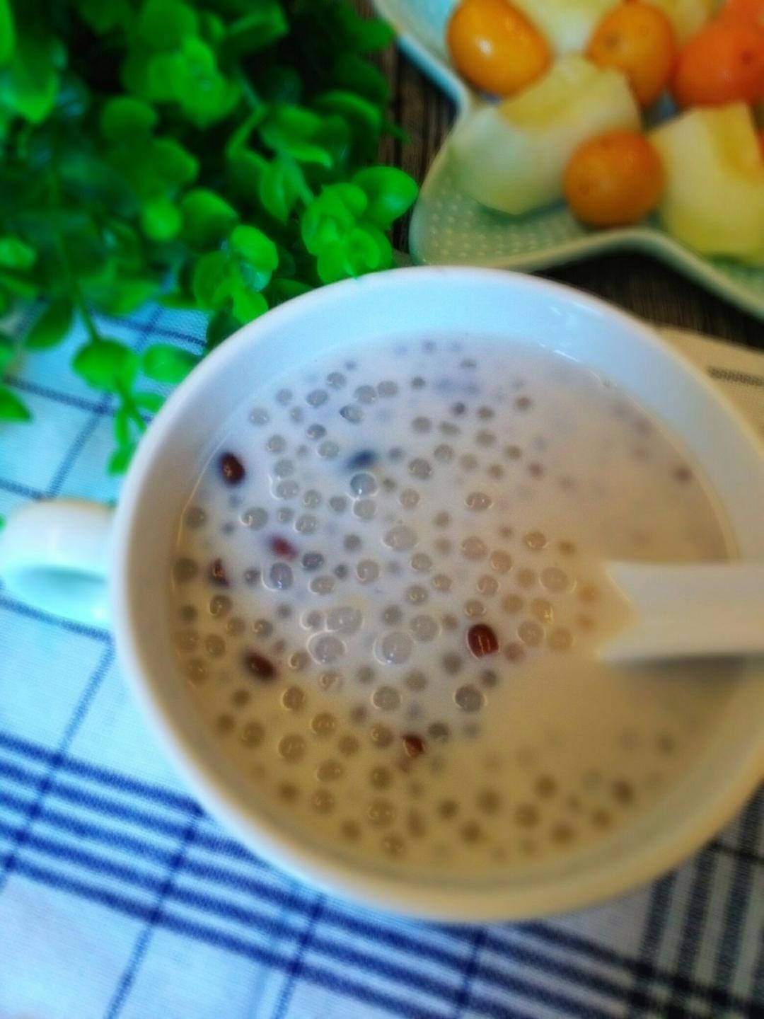 桂花牛奶红豆沙